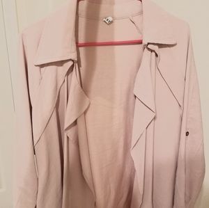 Pink trench coat